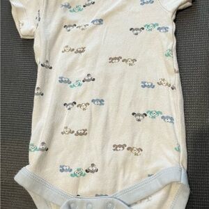 Wonder Nation White and Blue Baby Onesie